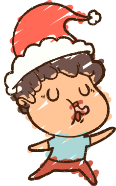 Bir insan tarafından çizilen Noel Adam Tebeşiri