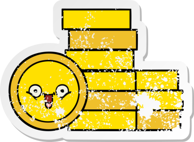 Bir insan tarafından çizilmiş bozuk paraların sıkıntılı çıkartması.