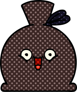 Bir insan tarafından çizilmiş bir çuval karikatürü.