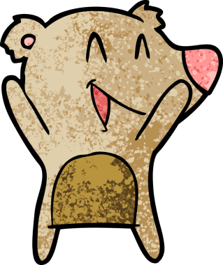 Bir insan tarafından çizilmiş bir çizgi film karakteri.