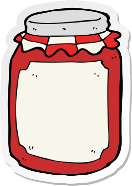 Bir insan tarafından çizilmiş bir karikatür kutusunun etiketi.