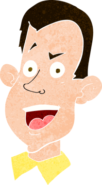 Bir insan tarafından çizilmiş erkek yüzü.