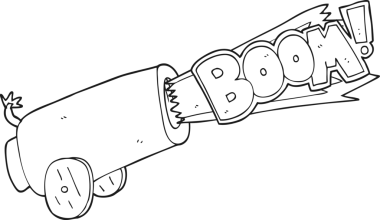 Bir insan tarafından çizilmiş siyah beyaz karikatür topları.