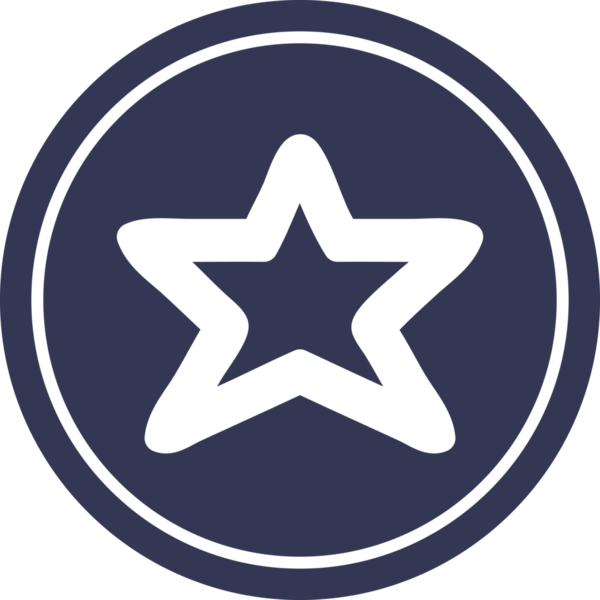 bir insan tarafından çizilmiş dairesel yıldız sembolü