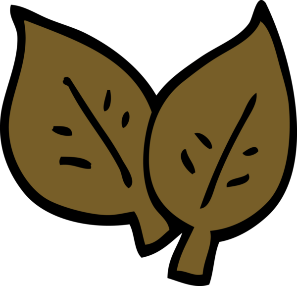 Bir insan tarafından çizilmiş sonbahar yapraklarını karala