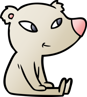 Bir insan tarafından çizilmiş şirin çizgi film ayısı.