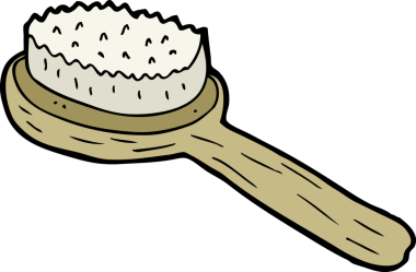 bir insan tarafından çizilmiş eski bir fırça.