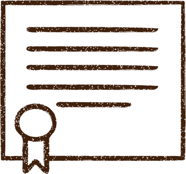 Bir insan tarafından çizilmiş Sertifika Kömürü Çizimi