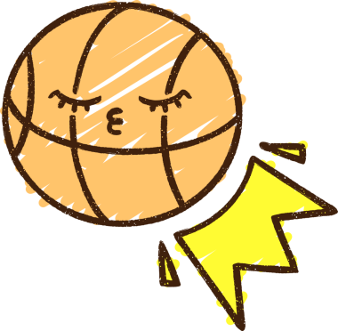 Bir insan tarafından çizilmiş basketbol tebeşiri.