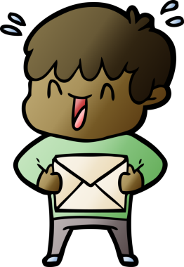 Bir insan tarafından çizilmiş gülen çocuk.