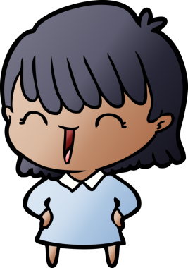 Bir insan tarafından çizilmiş karikatür kadın.