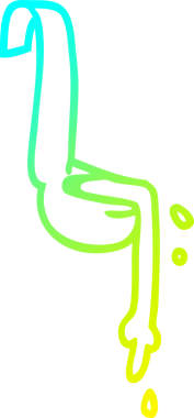 Bir insan tarafından çizilmiş bir yemek kepçesinin soğuk gradyan çizimi