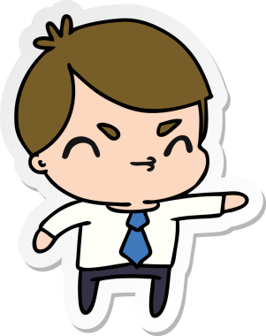 Bir kawaii 'nin insan tarafından çizilmiş şirin bir çocuğun karikatür çizimi.