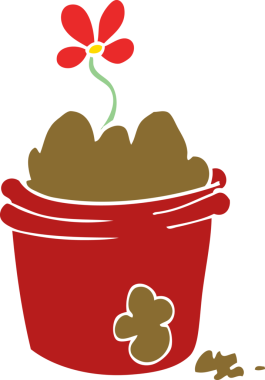 Bir insan tarafından çizilmiş karalama saksısı.