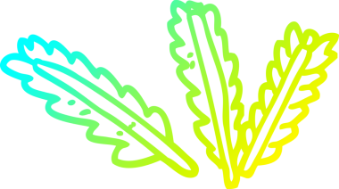 Bir insan tarafından çizilmiş mısırın soğuk gradyan çizgileri.