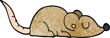 Bir insan tarafından çizilmiş barışçıl fare karalaması