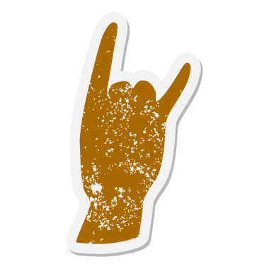 Bir insan tarafından çizilmiş grunge çıkartması