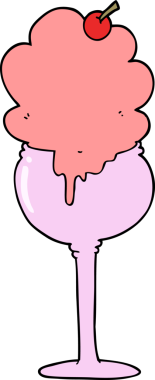 Bir insan tarafından çizilmiş karikatür dondurma çölü.