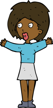 Bir insan tarafından çizilmiş endişeli bir karikatür.