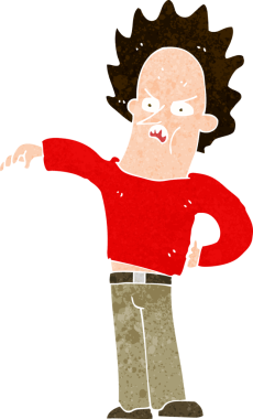 Bir insan tarafından çizilmiş edepsiz çocuk.