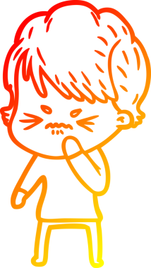 Bir insan tarafından çizilmiş karikatür çizimi.