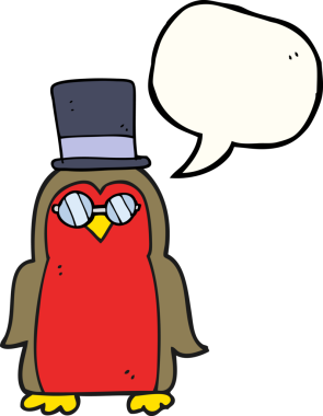 Bir insan tarafından çizilmiş serbest konuşma balonu çizgi filmi Robin.