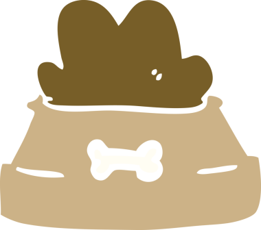 bir insan tarafından çizilmiş karalama evcil hayvan kasesi