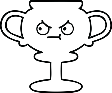 Bir insan tarafından çizilmiş bir kupanın çizgi çizimi