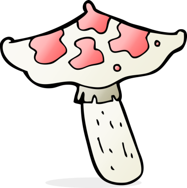 Bir insan tarafından çizilmiş mantar taburesi.