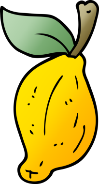 Bir insan tarafından çizilmiş organik limon karalaması.