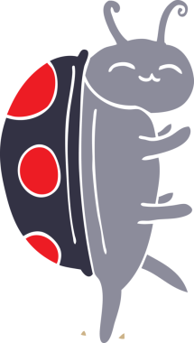 Bir insan tarafından çizilmiş şirin bir böcek.