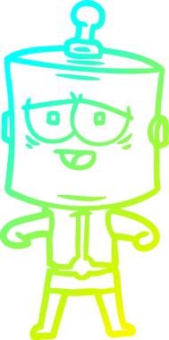 Bir insan tarafından çizilmiş soğuk gradyan robot çizimi