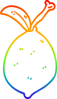 Bir insan tarafından çizilmiş limon meyvesinin çizimi.