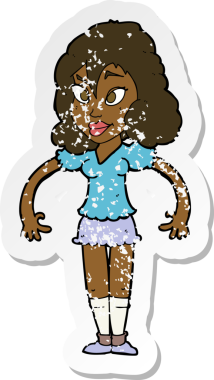 Bir insan tarafından çizilmiş bir karikatürün gerilimli çıkartması.