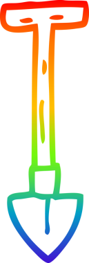 gökkuşağı gradyan çizgi çizimi bir insan tarafından çizilmiş bir maça