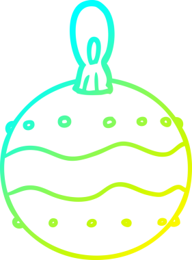 Soğuk gradyan çizgisi bir insan tarafından çizilmiş değerli bir Noel süslemesi.