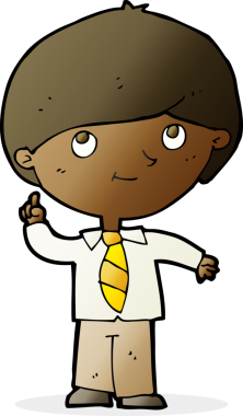 Bir insan tarafından çizilmiş bir fikri olan çizgi film çocuğu.