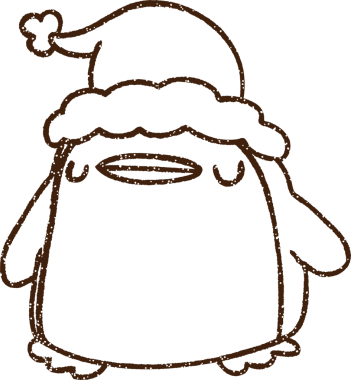 Bir insan tarafından çizilmiş Noel Pengueni Kömürü Çizimi