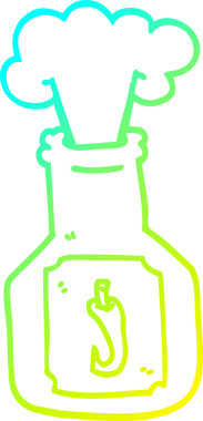 Bir insan tarafından çizilmiş sıcak chlli sosunun soğuk gradyan çizimi