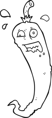 Bir insan tarafından çizilmiş siyah beyaz bir çizgi film.