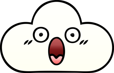 Bir insan tarafından çizilmiş beyaz bulutun gölgelenmiş çizimi