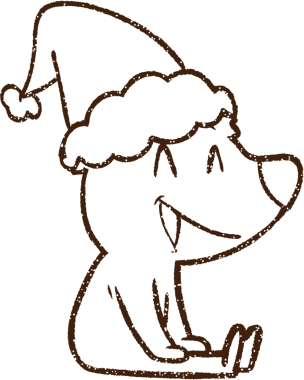 Bir insan tarafından çizilmiş Noel Ayısı Kömürü