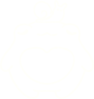 Bir insan tarafından çizilmiş şirin kurbağa tebeşiri.