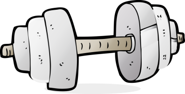 bir insan tarafından çizilmiş bir dambıl.