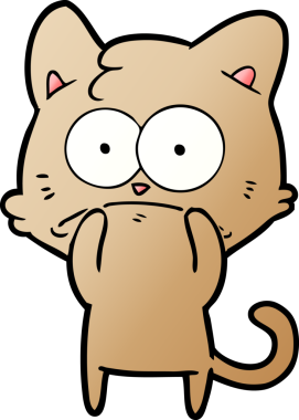 bir insan tarafından çizilmiş sinirli bir kedi.