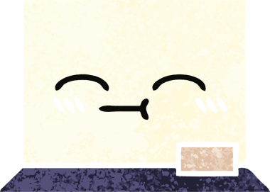 Bir insan tarafından çizilmiş beyaz bir panonun retro çizim tarzı karikatürü