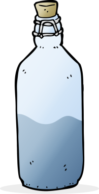 Bir insan tarafından çizilmiş su şişesi.