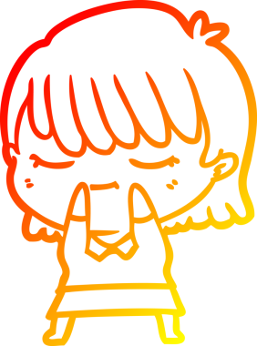 Bir insan tarafından çizilmiş bir karikatür kadın çizimi