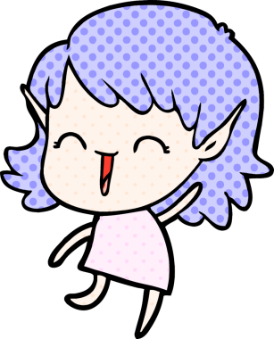 Bir insan tarafından çizilmiş bir elf kızı.