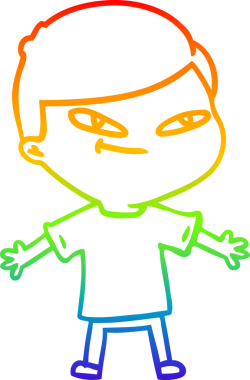 gökkuşağı gradyan çizgi çizimi bir insan tarafından çizilmiş bir çizgi çocuk